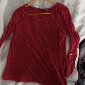 Red 3/4 sleeved Express top